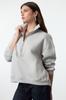 Women's Fashionable Stylish Sweatshirt Black Oversize Wide Fit Half Zipper Thick Inside Fleece Knitted Sweatshirt