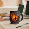 Sasquatch Forest Fires Mug Unique Coffee Cup 3D Bark Texture Cup Hot And Cold Drink Container for Coffee Lovers And Adventure Enthusiasts