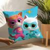 Cute Cartoon S-Superkitties Pillow Case Linen Cushion Covers For Decorative Sofa Home Pillows Case Car Chair Pillows Cases