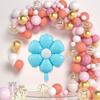 10Pcs Happy Birthday Party Decoration Summer Theme Macaron Daisy Durable Aluminum Foil Balloon