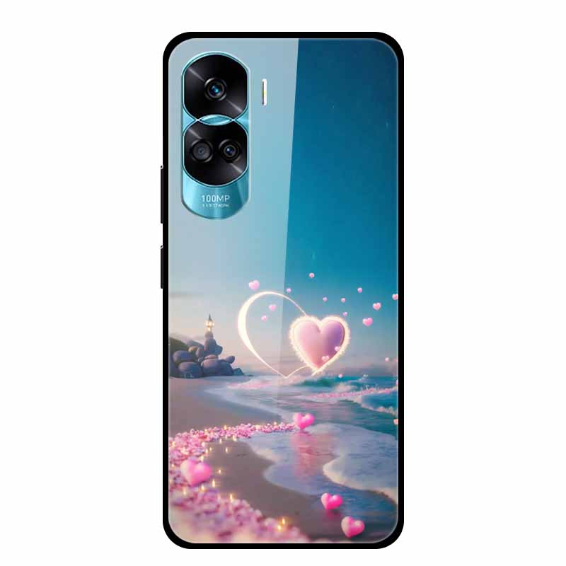 Чехол для Honor 90 Lite Honor90 Pro 5G Волк Кошки Закаленное Стекло Жесткие Чехлы для HuaWei HONOR 90 Pro 90Lite Защитный Роскошный Capa