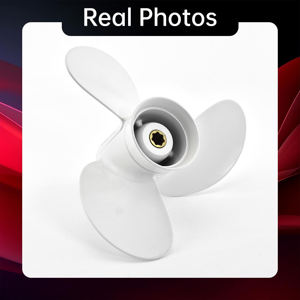 6G1-45943-00 Винт морского гребного винта из алюминиевого сплава для подвесных моторов Yamaha Boat 6 8 9,9 л.с.. Шаг 8 1/2 x 7 1/2 дюйма, 7 шлицев