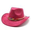 Minority Fengying Top Hat Suede Men'S And Women'S Couple Hat Western Cowboy Top Hat Performance Jazz Hat