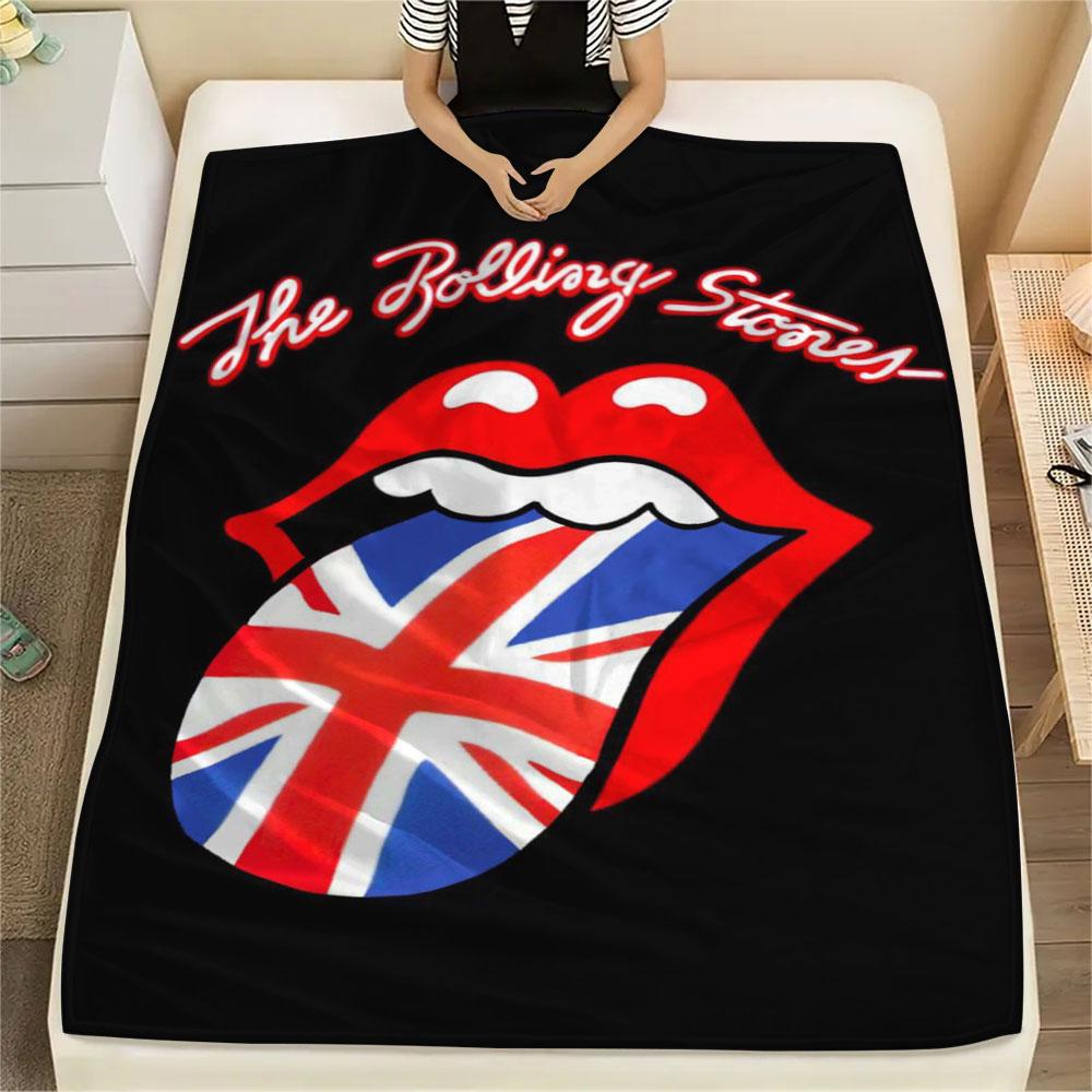 Rolling Stones Rock band printing Flannel Blanket Bedroom Sofa Camping Warm blanket Gifts for family and friends-MJ002