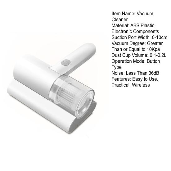 Ручной пылесос с мощным всасыванием 12 кПа, перезаряжаемый беспроводной ручной УФ-пылесос с HEPA-фильтром