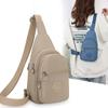 Chest Bag Women's Lightweight Solid Color Shoulder Bag Nylon Crossbody Bag