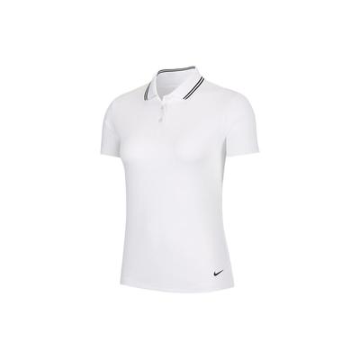 Рубашка-поло для гольфа Dri-FIT Victory с полосками, женские топы, белые BV0218-100