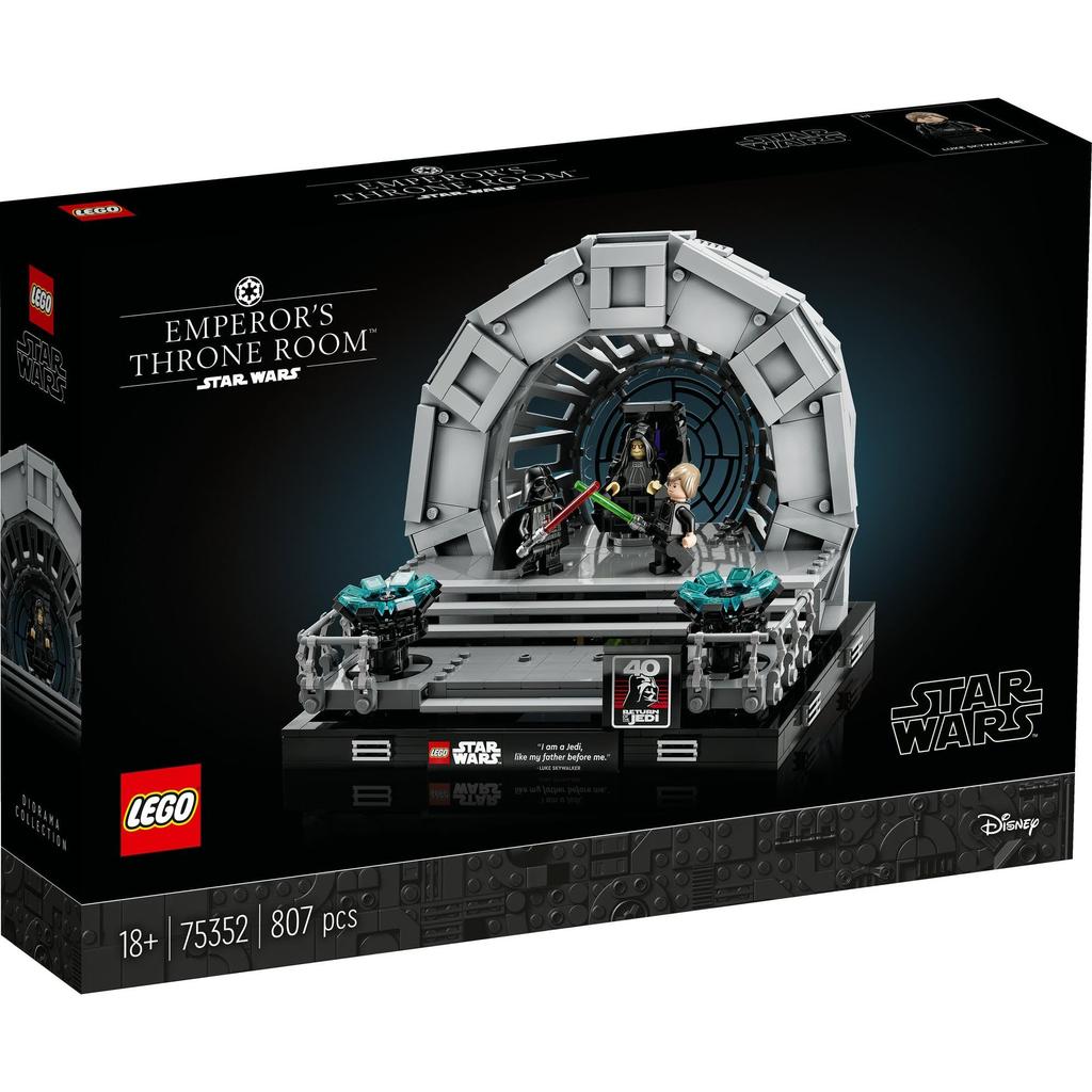 Игрушка-диорама «Тронный зал Императора» LEGO Star Wars - Подарок на день рождения, Рождество или любой другой случай. (75352)