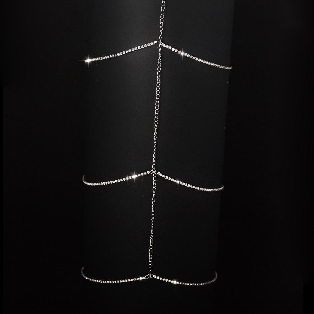 Европейская и американская многослойная цепочка на бедро и браслет на щиколотку со стразами