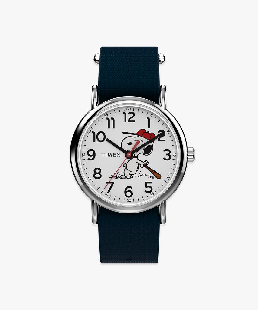 Taimaegseu X Peanuts Weekender Snoopy Бейсбольные Модные Часы с Нейлоновым Ремешком 38 мм