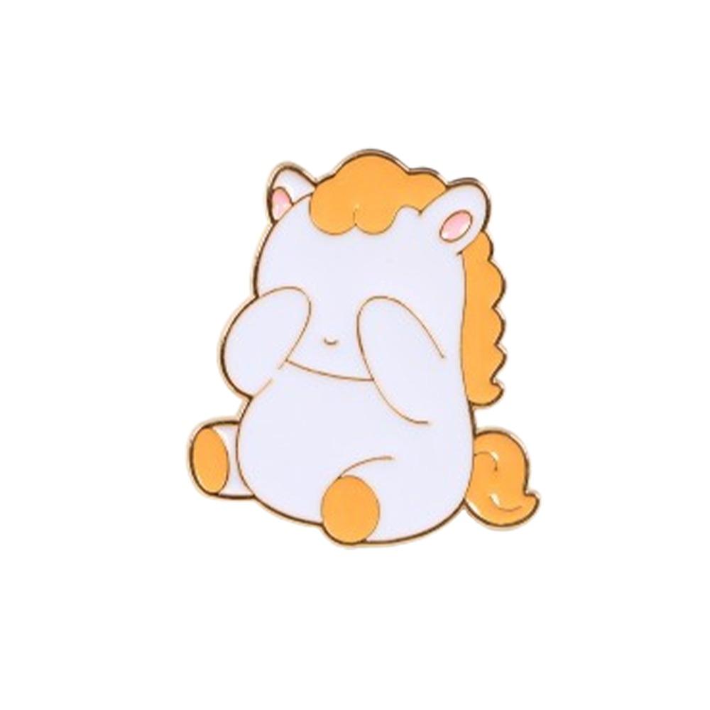 Zinc Zinc Zinc Alloy Zodiac Horse Brooch Chinese Style Animal Brooch Cute New Year Lapel Pins  New Year Gift