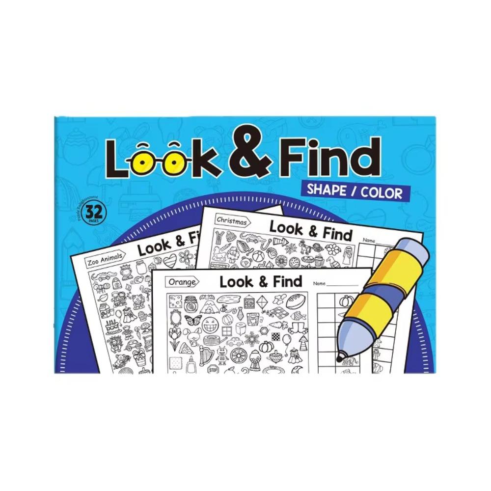 Enhance Visual Perception Fun Coloring Book Look & Find Game Book Children Gift