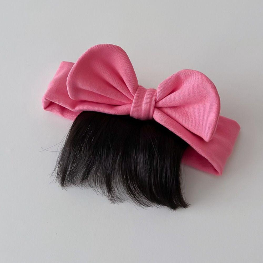 Decor Toddler Neat Bang Princess Wig Headband Baby Bowknot Headband Wig Newborn Baby Headwear