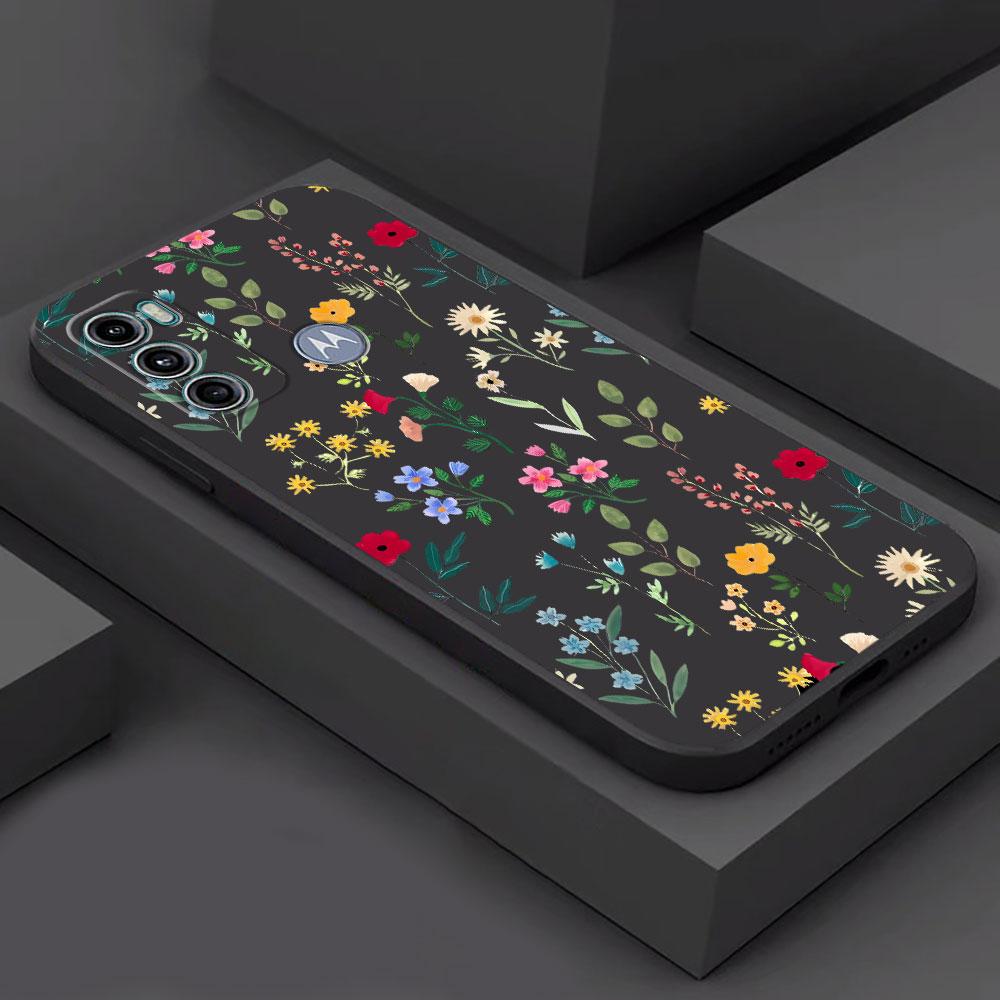 Letter Flower Case for Motorola Moto Edge 30 Neo G9 Plus G200 5G One Fusion Plus Edge 20 Pro Edge 40 Pro TPU Soft Cover