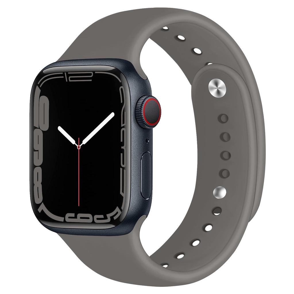 Совместимый силиконовый ремешок для Apple Watch S11 - Все серии, Универсальная двусоставная застежка-кнопка.