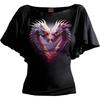 Spiral Direct Womens/Ladies Heart Of Dragons Boat Neck Batwing Top