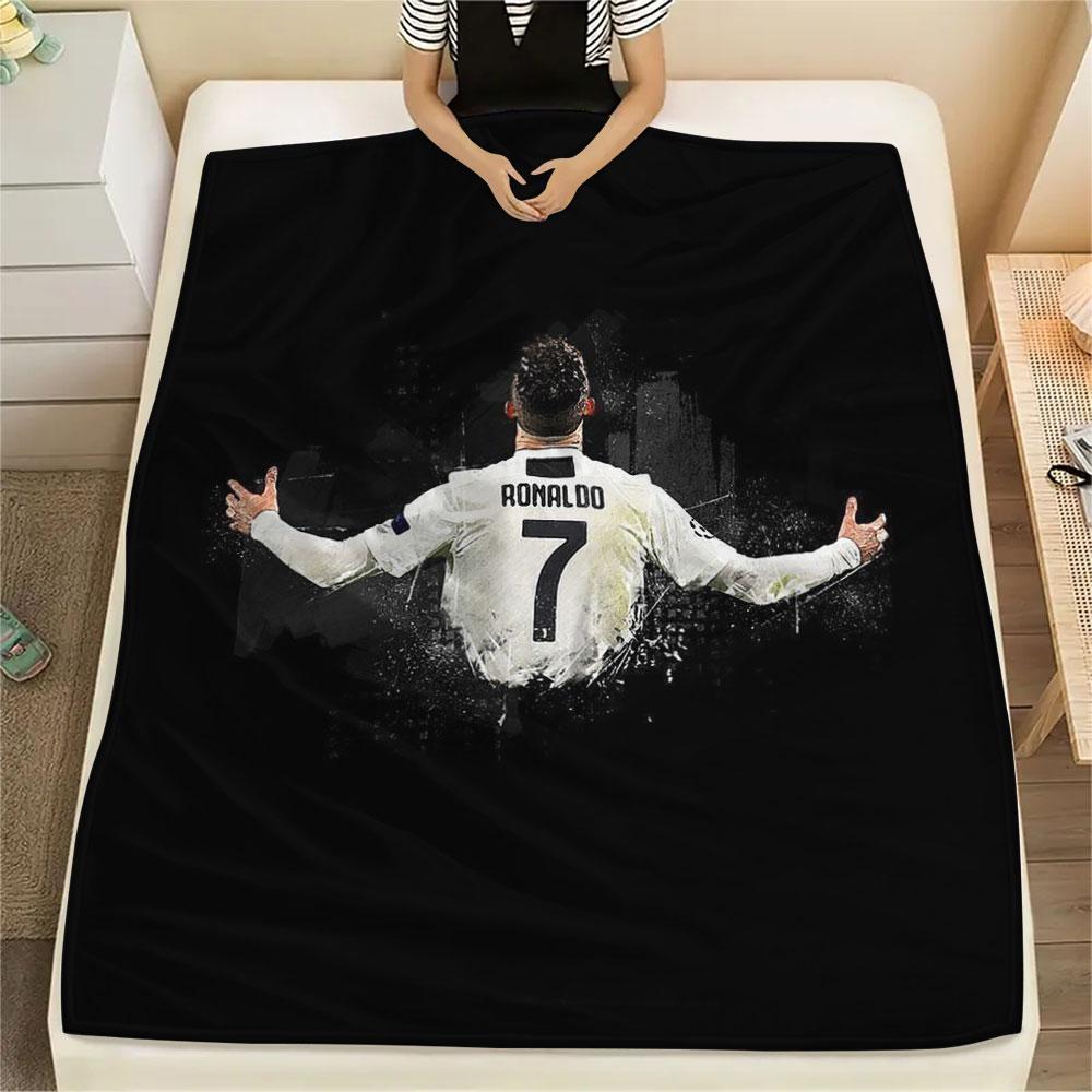 1PC CR7 Cristiano Ronaldo Patterned Flannel Blanket Suitable For All Seasons for Home Decor Warmth and Comfort Gifts Holiday Present