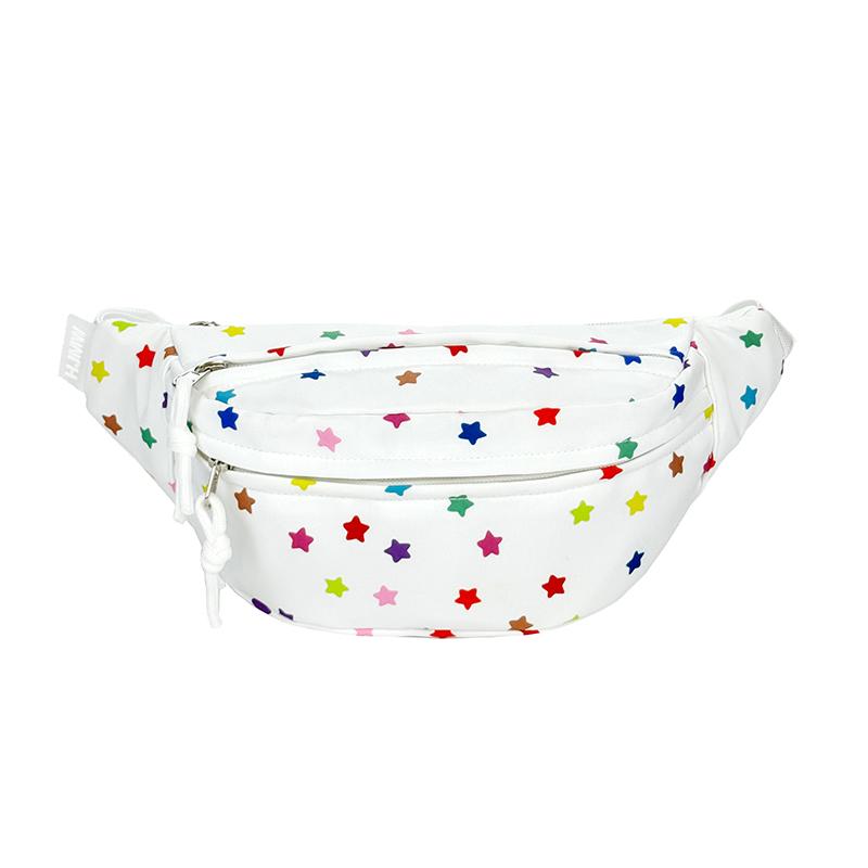 Легкая нагрудная сумка с принтом в горошек, студенческая поясная сумка, женская сумка через плечо