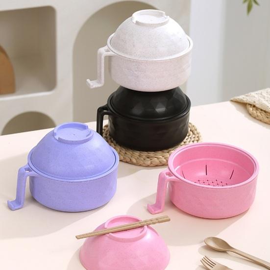 Набор мисок для приготовления лапши рамэн с ручками, ложка, быстрая варка рамэн для студенческого общежития