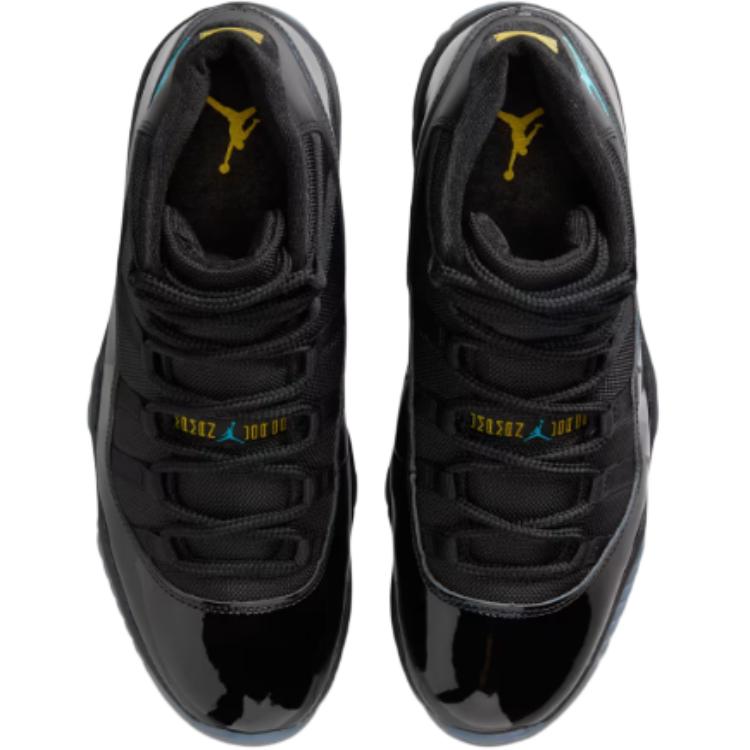 Jordan Детские баскетбольные кроссовки Air Jordan 11 Retro High top Черно-синие для детей 3-7 лет 378039-047