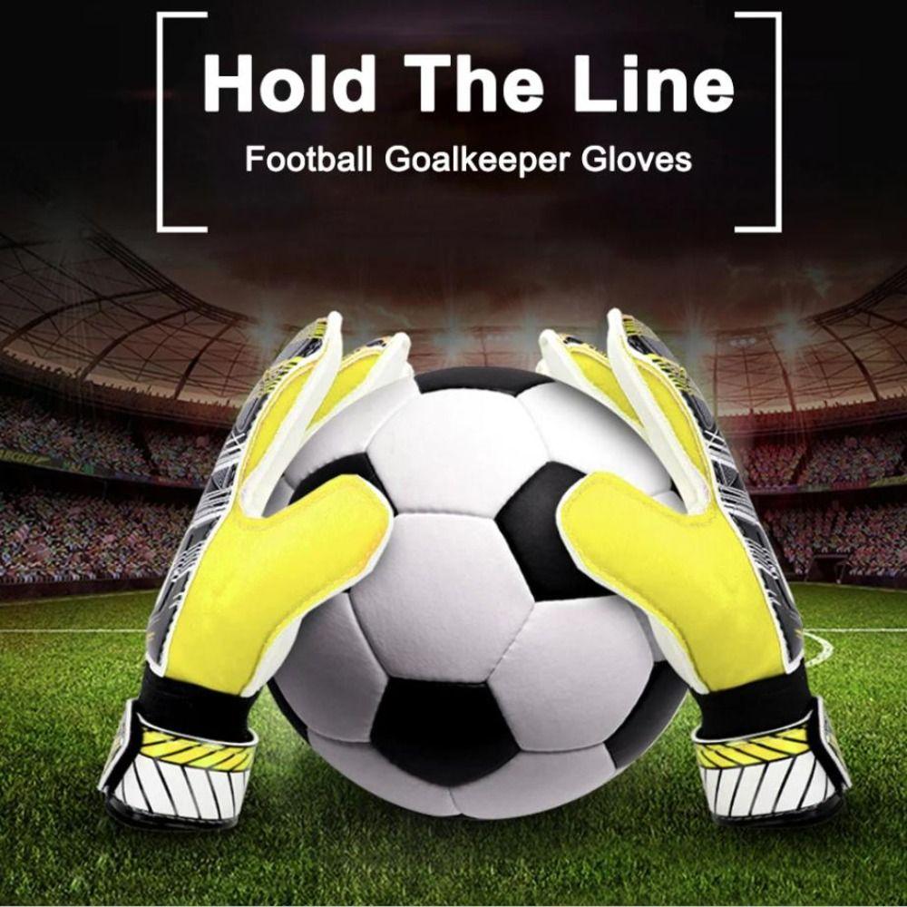 1 Pair Antiskid Kids Goalie Gloves Finger Protection Soccer Goalie Gloves Soccer Match
