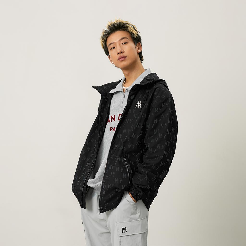 New MLB MONOGRAM Series New York Yankees Team 24FW Jacket Unisex Black 3AWJM0444-50BKS