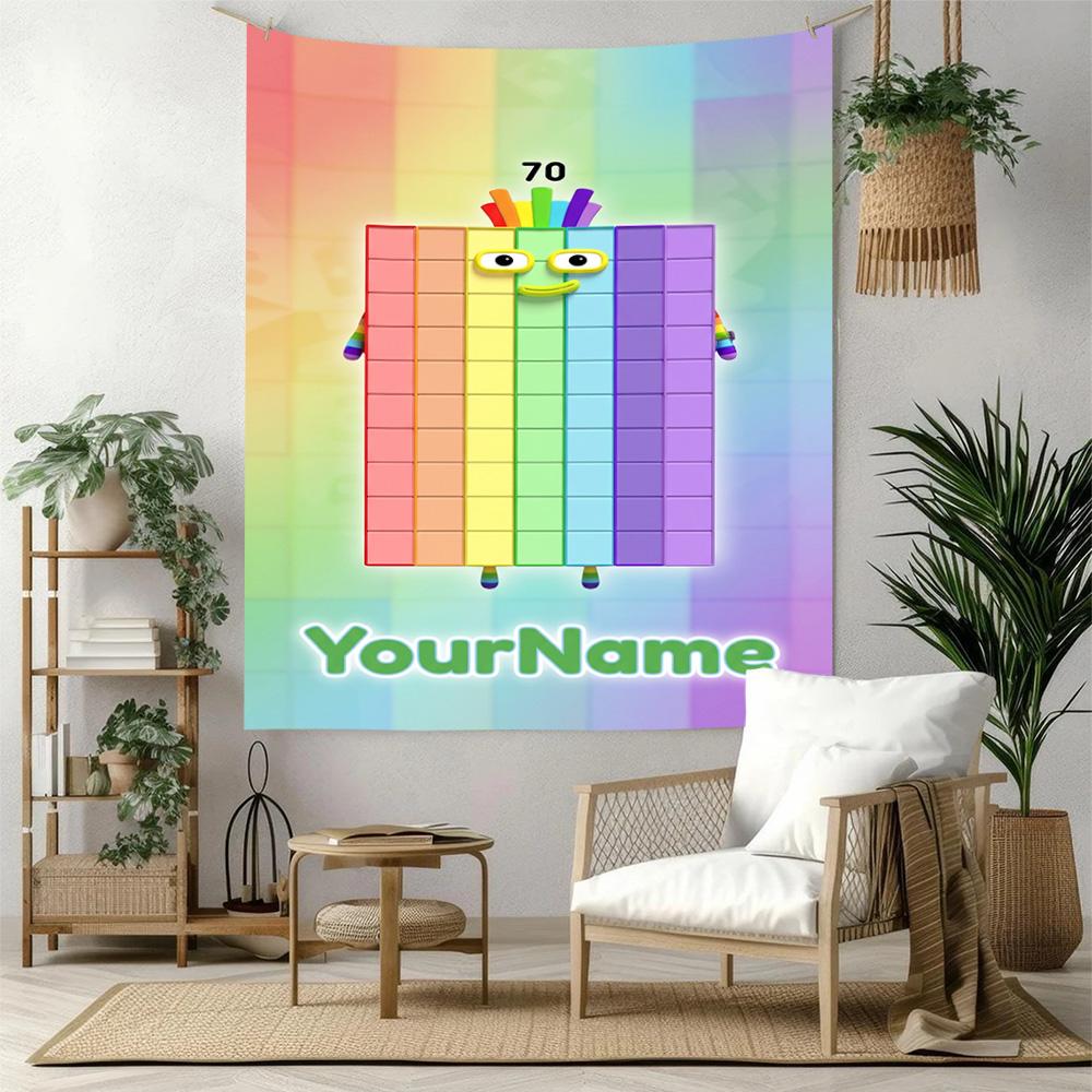 Numberblocks Custom Your Name Wall Decor Tapestry Art For Pet Memorial Birthdaywedding Party Backdrop Family Gift