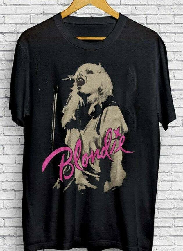Blondie Рок-группа Музыка Смешная Хлопок Черный S234XL Унисекс Классическая Рубашка MM743 Унисекс Футболка