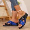 Women's Sandals Summer Shoes Women Mix Color Wedges Heeled Sandalias De Mujer Casual Sandals Summer Slippers Woman Footwear