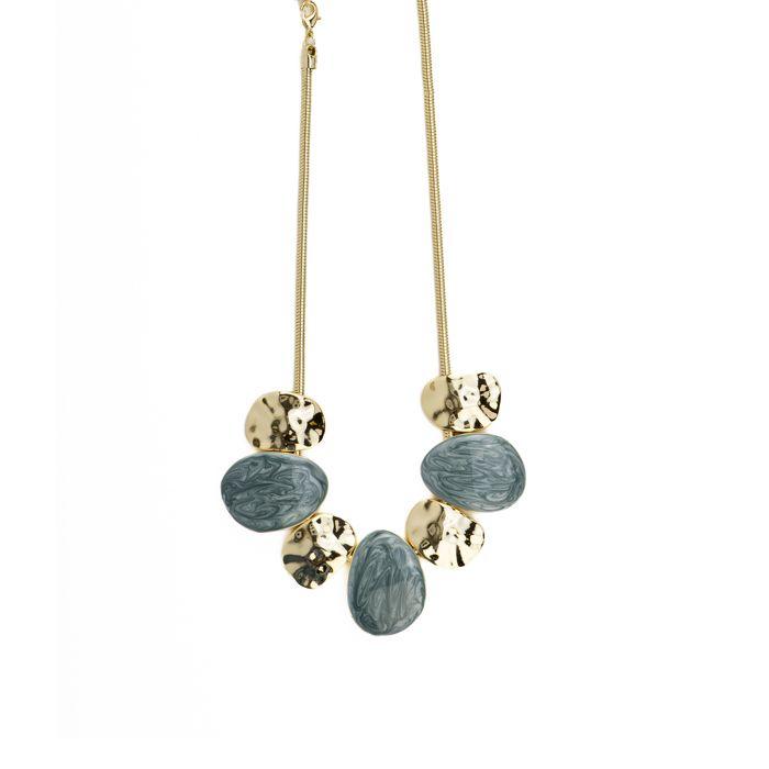 Collier en or 18 carats laqué bleu - Gori