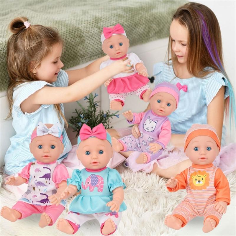 30cm Soft Vinyls Reborns Figurine Toy For Preschool with Life Like Design Imaginative Play Companion Doll for Toddler