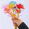5pcs 24K Foil Plated Rose Valentine's Day Creative Gift Gold Rose Lasts Forever Love Wedding Decor Lover Lighting Roses