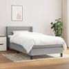 3129761 vidaXL Divan Bed with Mattress Light Grey 90x200 Cm Fabric