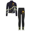 Kids Figure Skating Jacket Set Stand Collar Long Sleeve Printed with Leggings for Workout