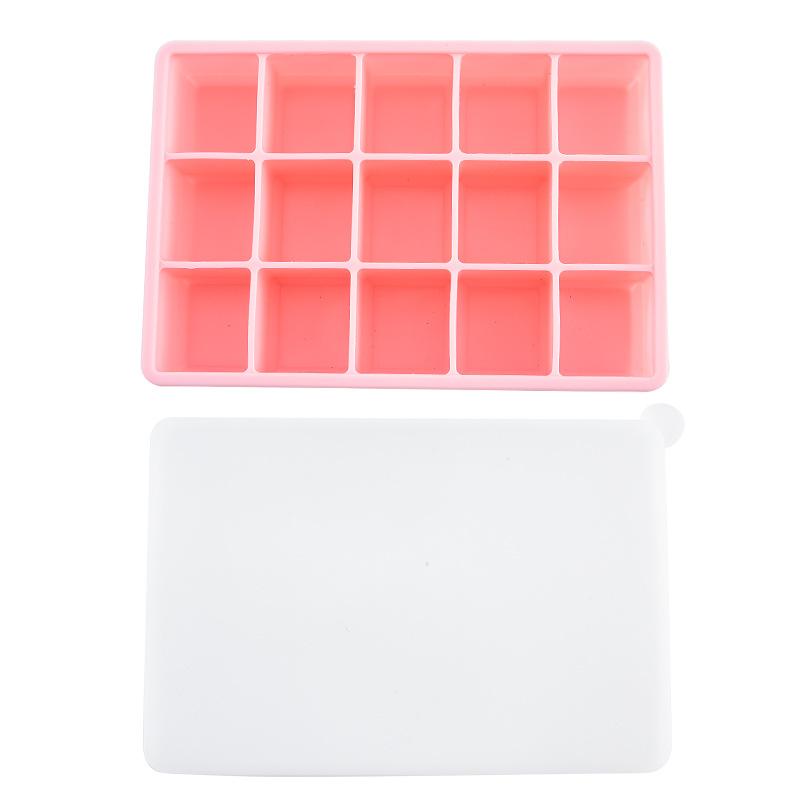 15/24 Grid Silicone I Cube Molds with Removable Lid Reusable Freezer I Trays for Cocktail Whiskey Jui Chocolate Baby Food