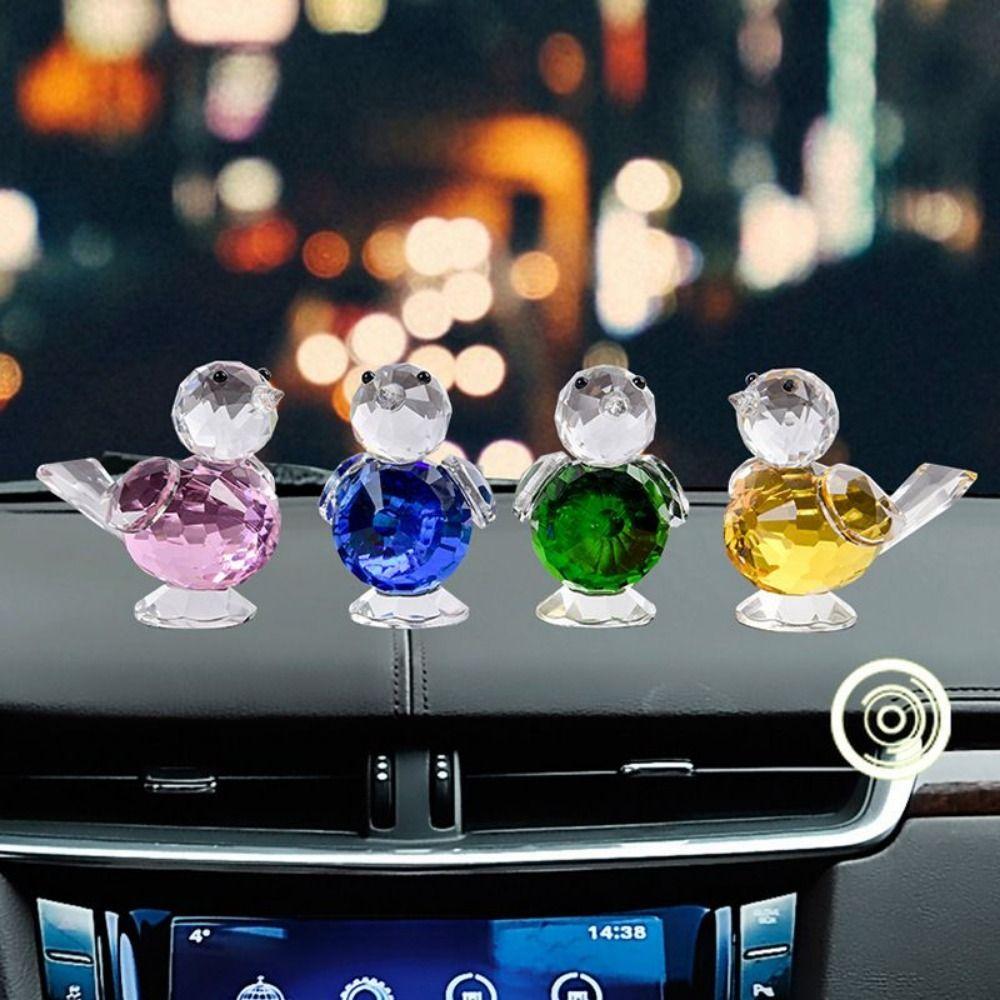 Exquisite Bird Figurines Crystal Craft Simulation Bird Ornaments Crystal Bird Ornaments Desk