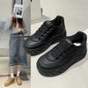 Fashion Four Seasons 2024 New Thick Soled Women's Board Shoes Fashion Student Sports and Leisure Shoes