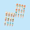 24 Pieces 3D Beach Press On Nail Medium Ballet Summer False Nail French Nail Art Tips Stick On Acrylic Nail for Women