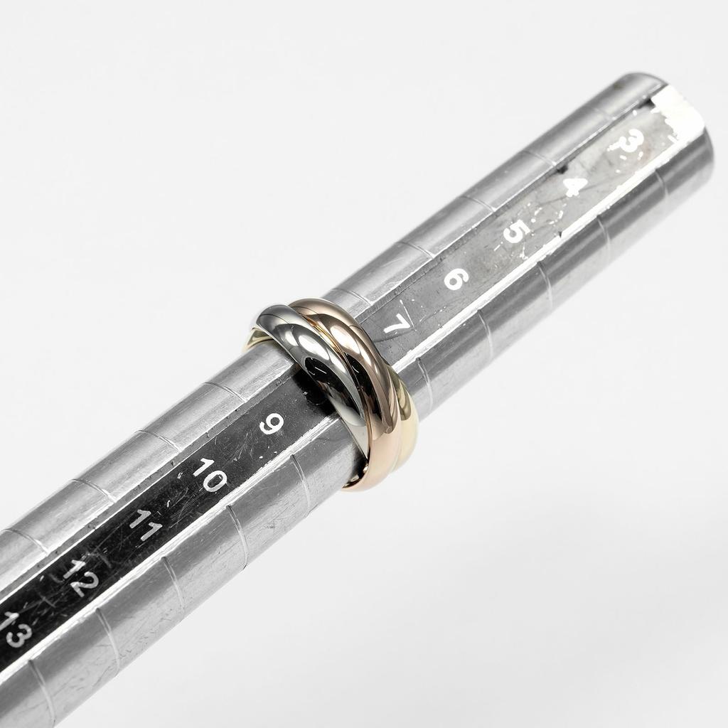 Cartier Кольцо Trinity 0,1" ободок Золото K18 (YGxPGxWG) #4.5(Наш размер) 6,59 г Женское Б/У