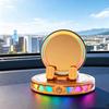 Беспроводная зарядка Автомобильный держатель для телефона с RGB подсветкой 15 Вт Магнитная подставка-зарядка для телефона Вакуумное крепление Держатель для зарядки телефона Автоаксессуары