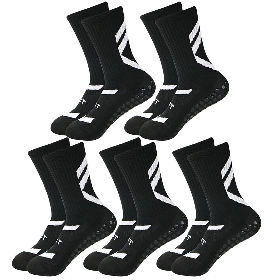 5 пар носков для мужчин и женщин с нескользящим покрытием для футбола, баскетбола, бейсбола, регби, бега, тенниса, тренировок