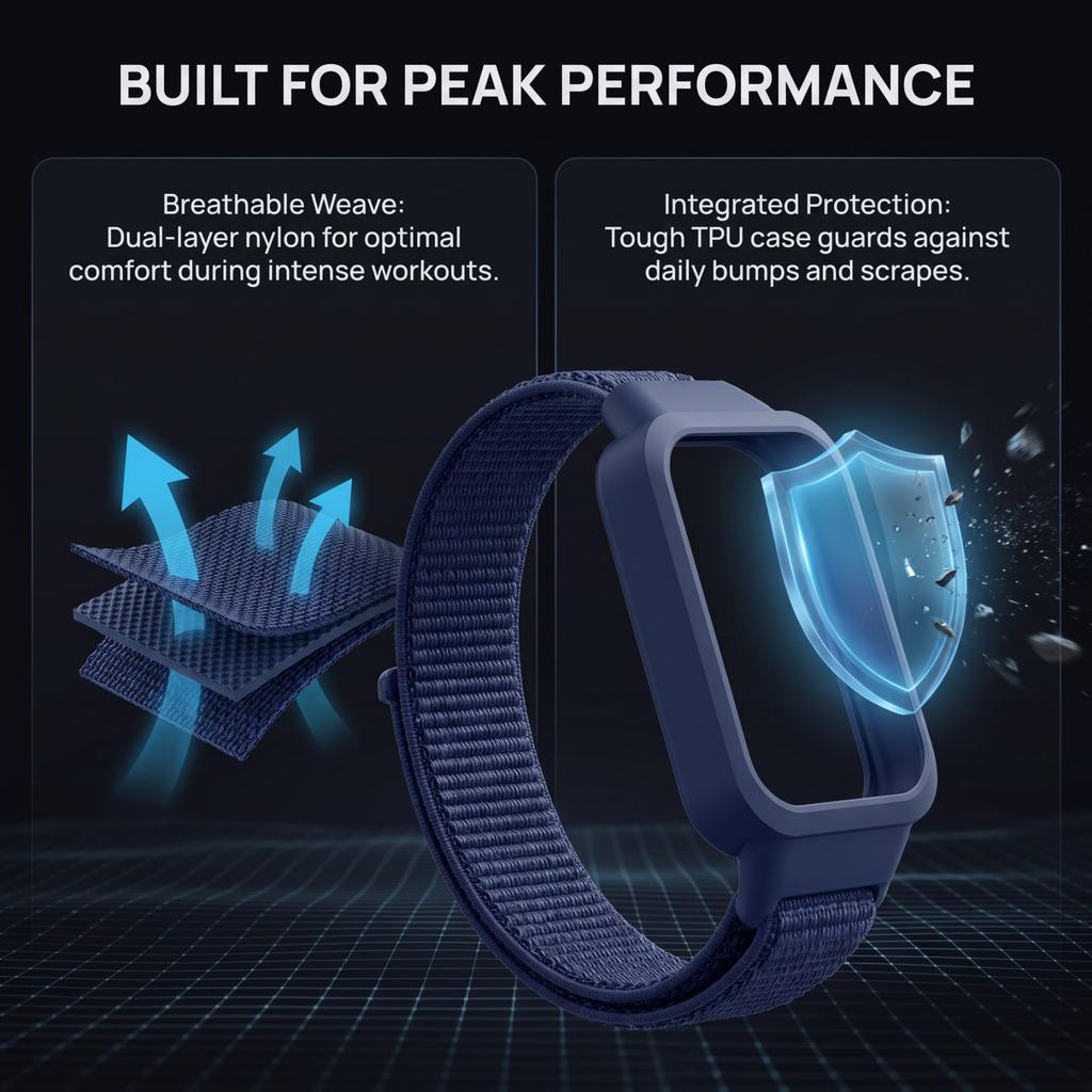 Нейлоновые ремешки для Xiaomi Band 9 Active/Redmi Band 3 Умные часы Браслет Спортивный Дышащий Петля Correa Для Xiaomi Miband 9 Active