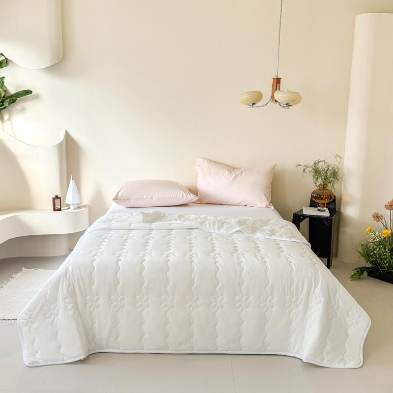 Новое летнее одеяло из прохладного шелка, Летнее прохладное одеяло, Одеяло для кондиционера, Однотонное, Простой японский стиль