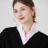 Женский хлопковый съемный воротник для свитера, блузки, рубашки, искусственный воротник, декоративный женский белый полурубашка, аксессуар с накладным воротником