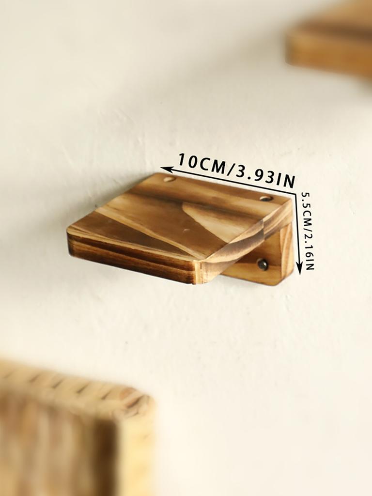 Деревянная настенная полка в стиле бохо и рустик, плавающая полка из сосны для декора стен, минималистичный дизайн для гостиной, спальни, офиса