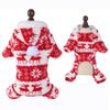 Plush Cat Dog Clothes Christmas Pet Pajamas Dog Jumpsuit Clothes  for Small Medium Dogs Cats