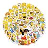 100pcs The Simpsons funny stickers cute cartoon anime DIY luggage notebook phone case cup decorative graffiti toy gifts 6