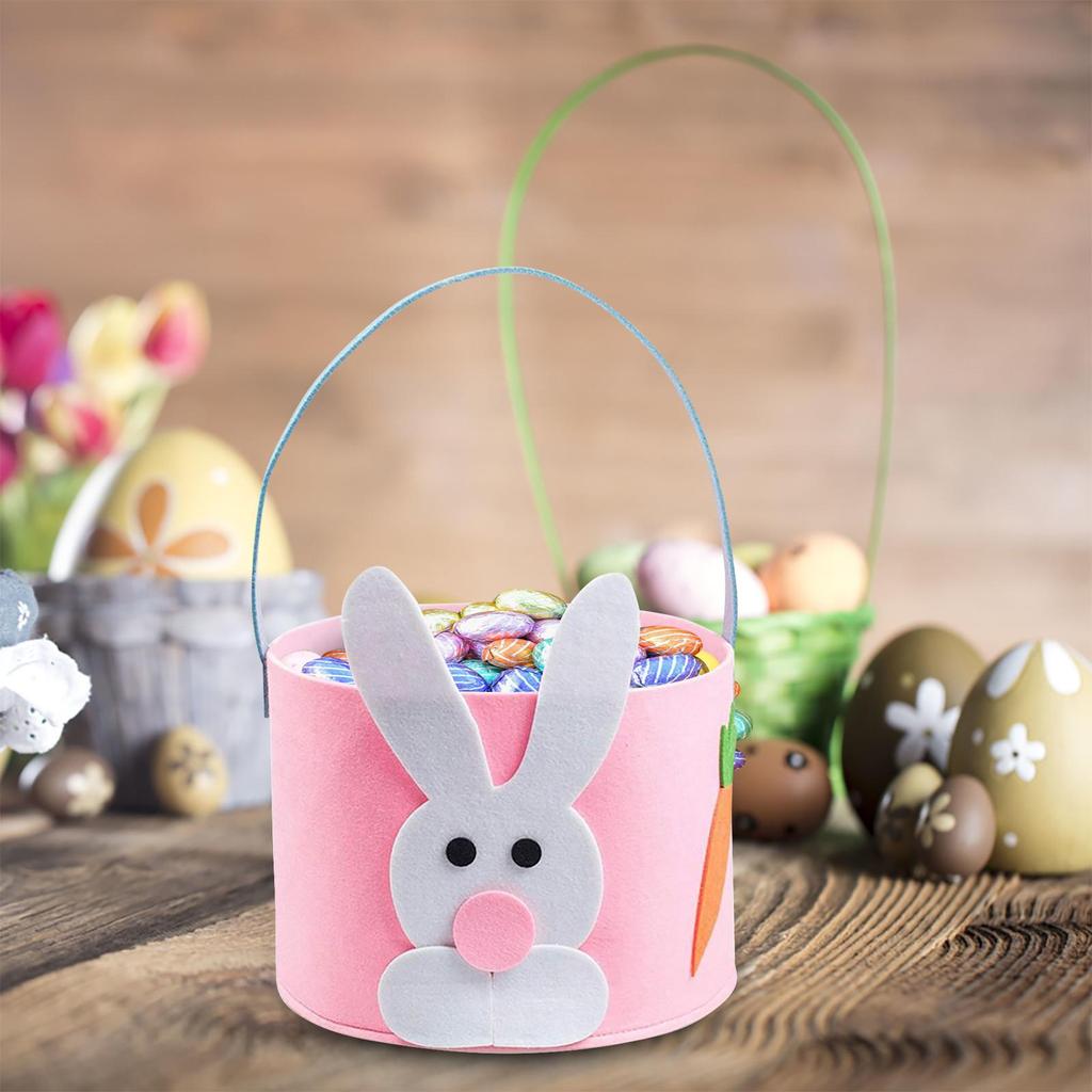 Easter Bunny Basket Eggs Bags For Kids Personalized Candy Basket  Buckets