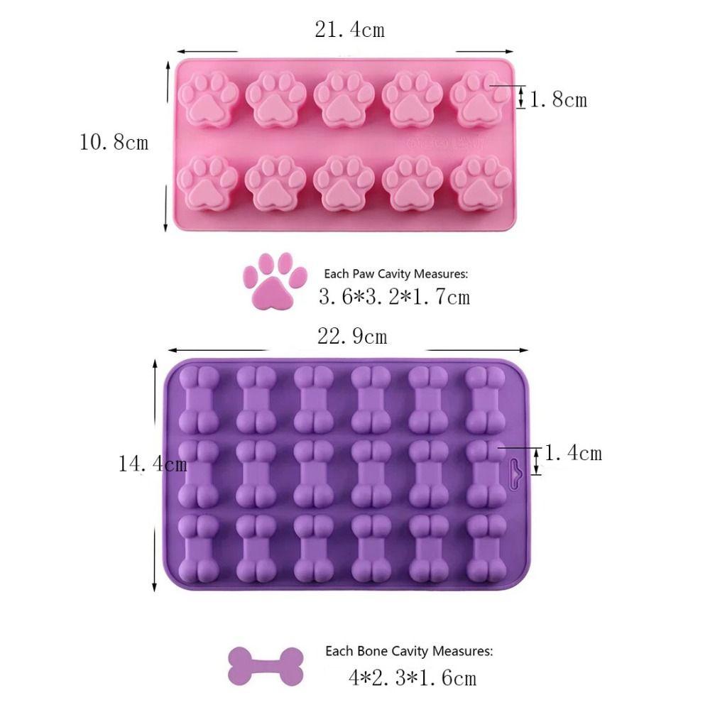 High Temperature Resistance Dog Paw Baking Moulds Easy Demoulding Candy Mold Bone Ice Trays  Jelly