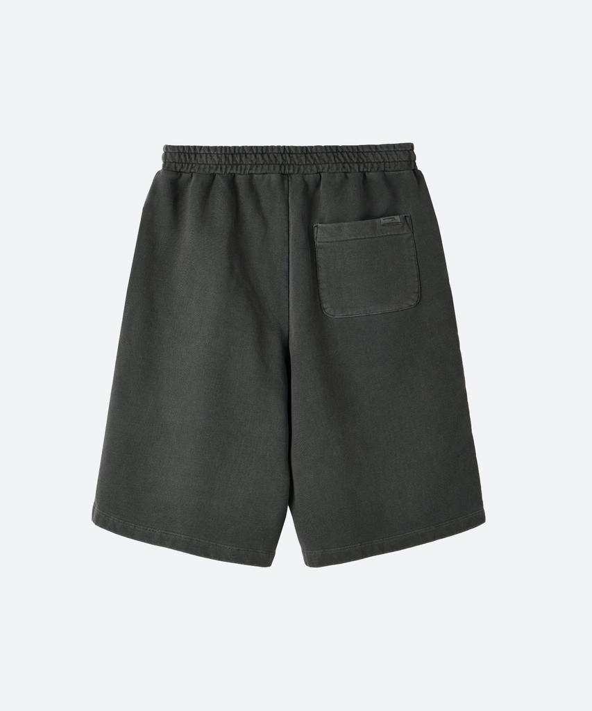 MOONSUN M.C Unisex, Logo Pigment-Dyed Sweat Shorts / Charcoal